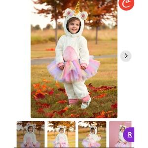 Girls fluffy unicorn costume